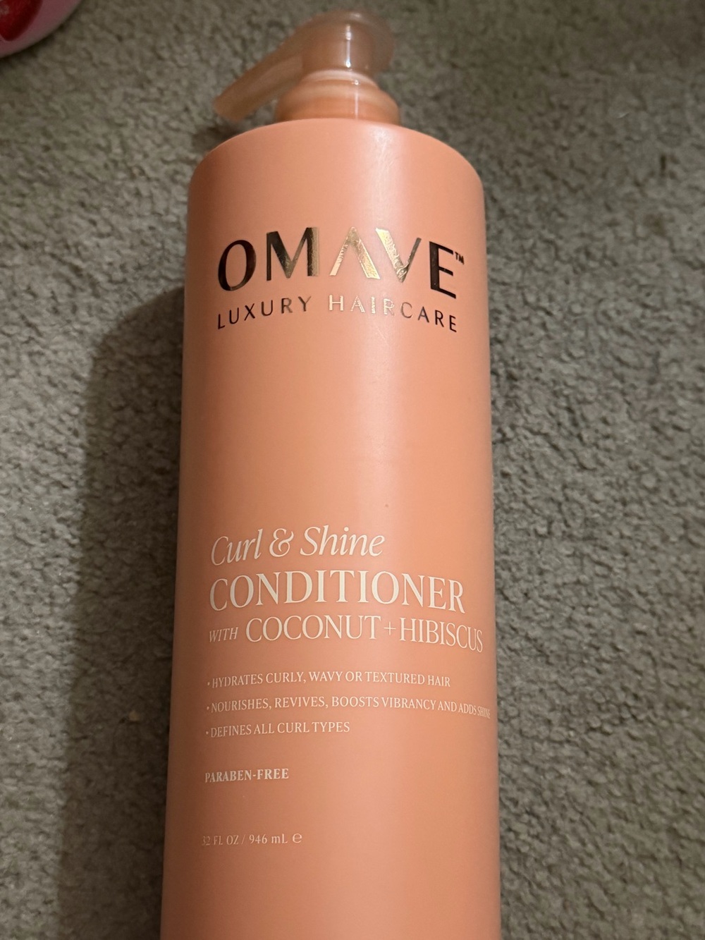 Omave Luxury Haircare Curl & Shine Conditioner with Coconut & Hibiscus New!
